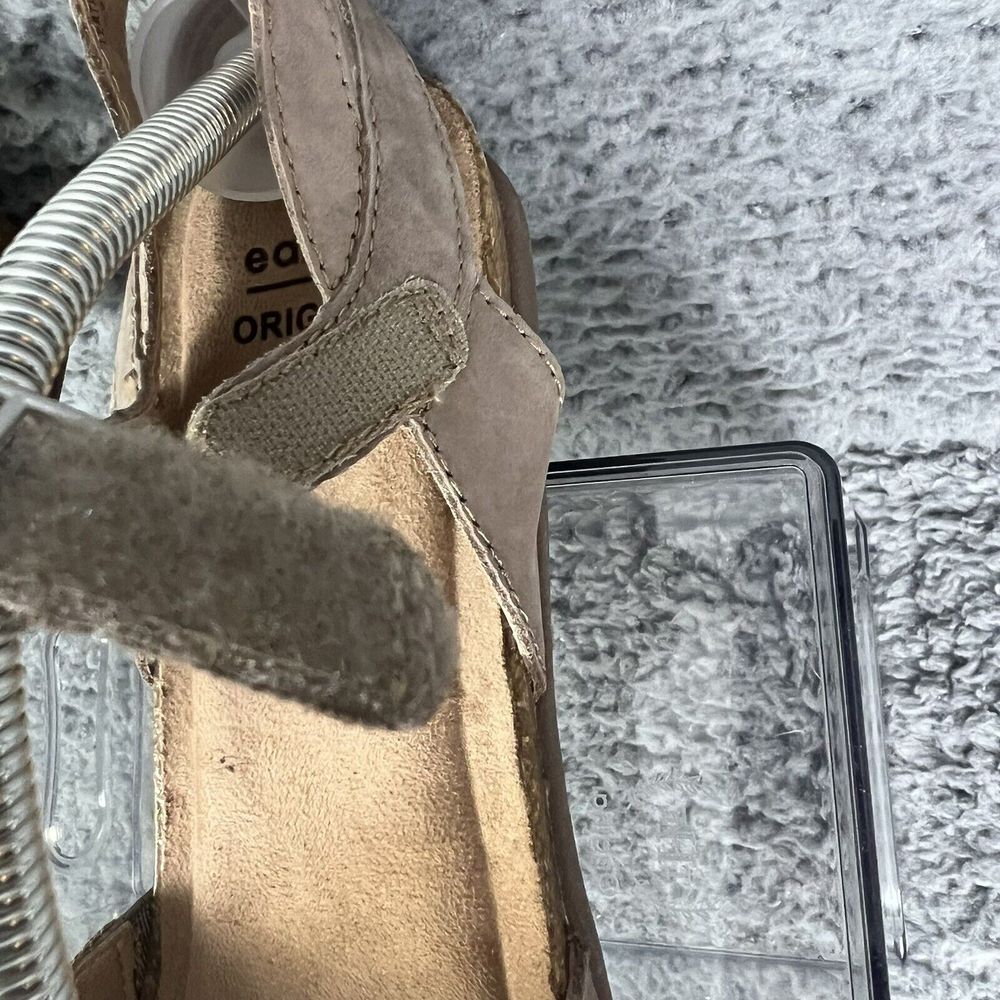 Earth Origins Shoes Palomos Peyton Cork Wedge Size 9.5M Leather Flats Taupe - Picture 6 of 10